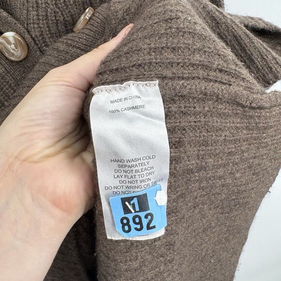 Quince Mongolian Cashmere Fisherman Cardigan Sweater XLarge Boxy Boyfriend Soft - Picture 7 of 9